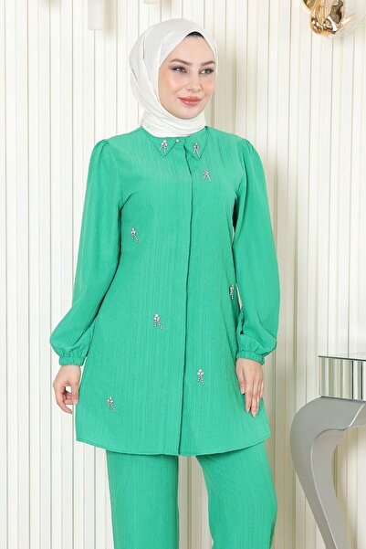 Missvalle Stone Detailed Suit Green 19902