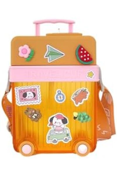 Twisoo Kids Travel Water Bottle with Fun Suitcase Design – Portable, Leak-Pro...