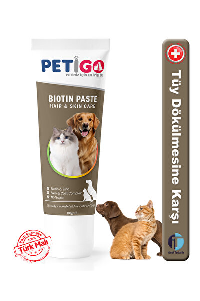 - Kedi ve Köpekler İçin Tüy Yumağı Önleyici Malt Macunu - 100ml Tüy ve Deri Bakımı / Biotin Paste