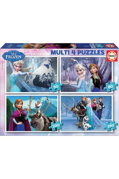 EDUCA Multi 4 Puzzles Frozen 50+80+100+150