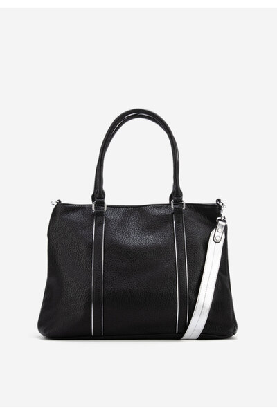 B T Shoes Černá rukojeť kabelky Kamaria