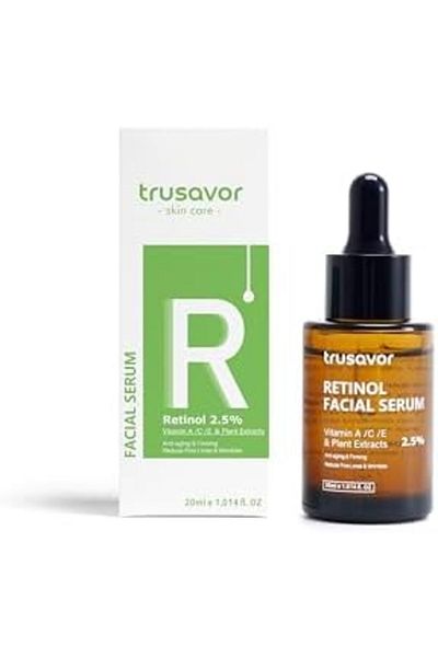 Trusavor Retinol Face Serum by Trusavor, 2.5% with Vitamin A/C/E and Plant Extracts, 30ml