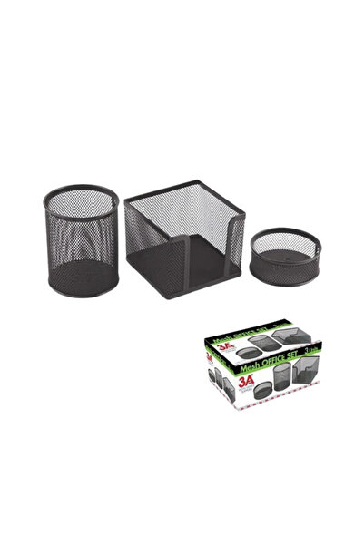 Ark طقم طاولة 3A معدن مثقب 3 قطع أسود 1175