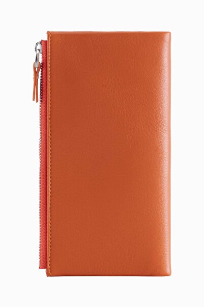 DAMY Genuine Leather Rfid Protected Women's Wallet 958 - Orange