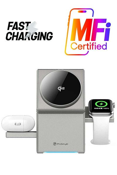 Specton Prostyle 3-in-1 Wireless Charger MagSafe, Foldable Fast Charger Compatible with iPhone 16/15/14, App