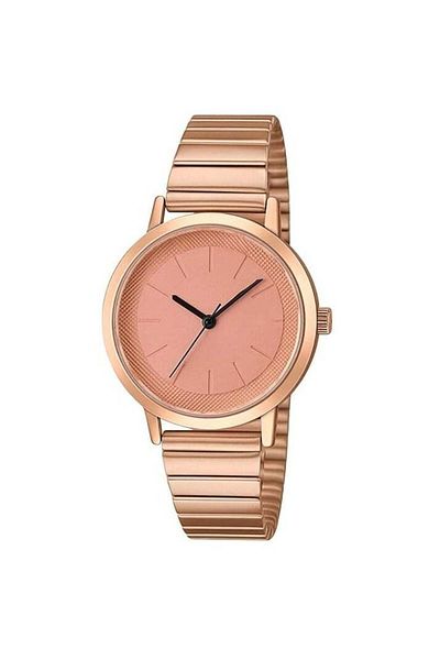 SKM Women's Analog Watch Rose Gold Stainless Steel Strap Pink Dial