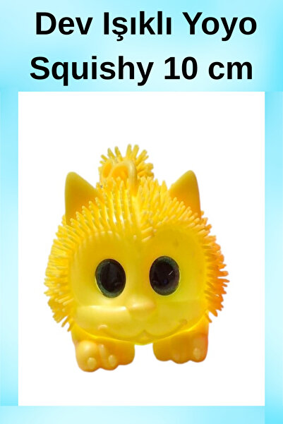 Pofika Dev Işıklı Yoyo Sarı Squishy 10 Cm