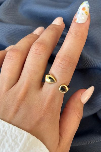 Leo'Stone New Season Luna Droop Design Adjustable Women's Ring