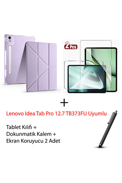 Yesnıce Lenovo Idea Tab Pro 12.7 TB373FU Kalemlikli Kılıf Ekran Koruyucu (2 A...