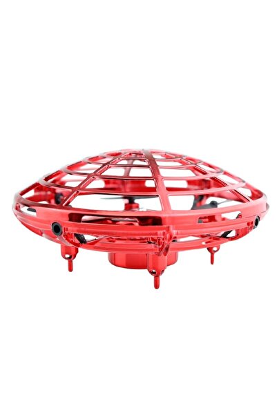 FOXMAG24 Mini UFO drone, interactive flying disc, 3 infrared sensors, LED light, red