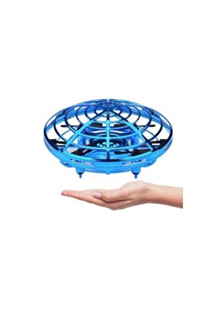 FOXMAG24 Mini UFO drone with induction and LED lights, blue