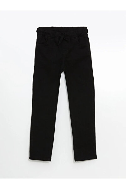LC Waikiki LCW KidsSiyah Beli Lastikli Erkek Çocuk Okul Pantolonu