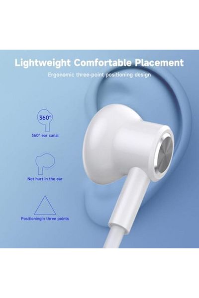 Generic Daw Link Type C Headphones Wired Earphones, In-Ear Headphones with Noise Isolation, Deep Bass & Clea