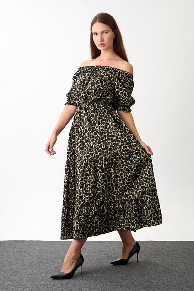 ALEXANDERGARDI Off-The-Shoulder Patterned Maxi Dress