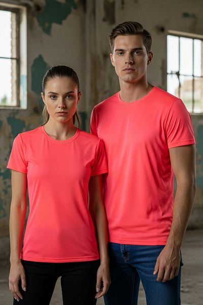 SadeRenk Unisex Neon Pink Clima Cool T-Shirt