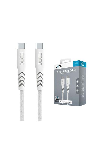 EONE iOne Type-C to Type-C Cable 1.2m Supports up to 100W - White
