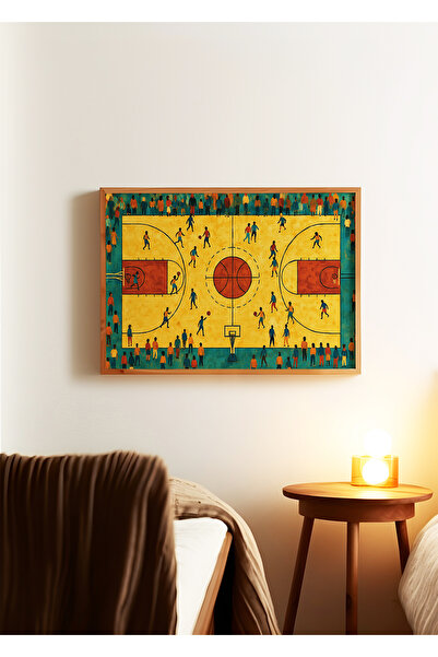 ARTHOUSECOLLECTIVE Poster de baschet - 1 - Teren de baschet și jucători - Pos...