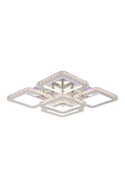 KORMAN TECHNIK LED chandelier with remote control QUADRIA SUPREMO, 148W, Dimmable, Glossy Chrome