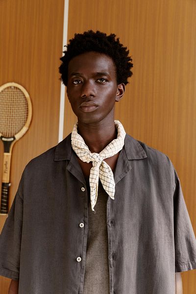Pull & Bear Linen blend short sleeve shirt