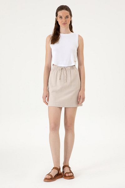 U.S. Polo Assn. Women's Beige Woven Skirt 50300679-Vr011