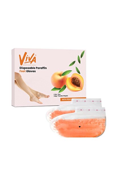 Viva Professional قفازات البارافين للاستخدام مرة واحدة - لون خوخي - زوج واحد/...