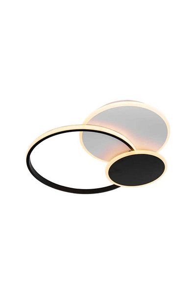 KORMAN TECHNIK LED Chandelier with Remote Control KILLIAN 81W, 3 Circles, Cold/Warm/Neutral Light, Dimmable, Black White