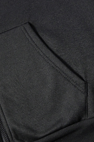 Tarz Cool Φούτερ Unisex Relax Fit Relaxed Cut Cotton Fleece με διπλή τσέπη με φερμουάρ μαύρη κουκούλα