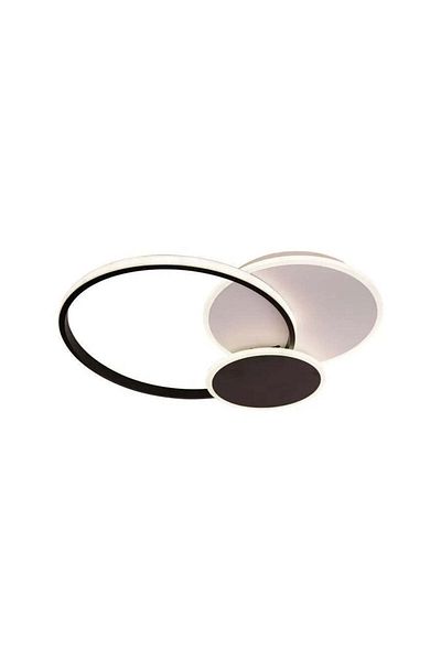 KORMAN TECHNIK LED Chandelier with Remote Control KILLIAN 81W, 3 Circles, Cold/Warm/Neutral Light, Dimmable, Black White