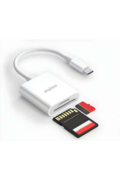 Daytona NK1023 2'si 1 Arada Telefon&Pad Için Type-C≥Sd Karta Otg Sd/TF Dönüştürücü Kart Okuyucu