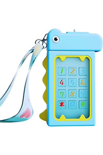 Twisoo زجاجة مياه بتصميم دينو للأطفال، زجاجة تريتان مانعة للتسرب مع حزام محمو...