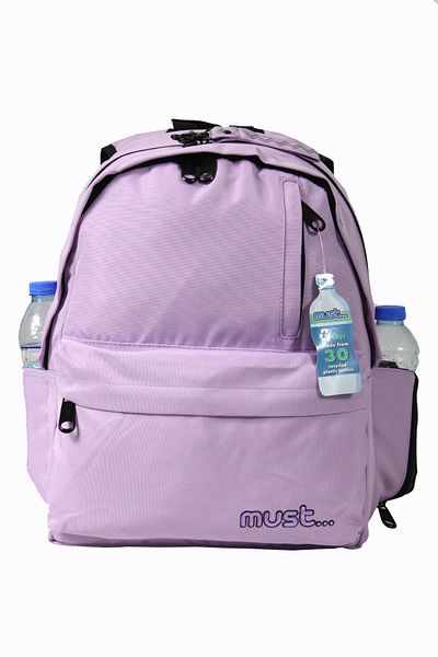 MUST 584181 Light Purple Double Pocket Primary School Backpack-Lilac