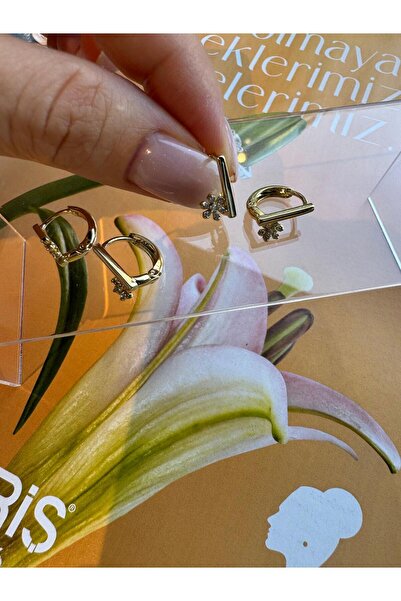 MODA 14k Vip Seri Minik Çiçek 12 mm Küpe