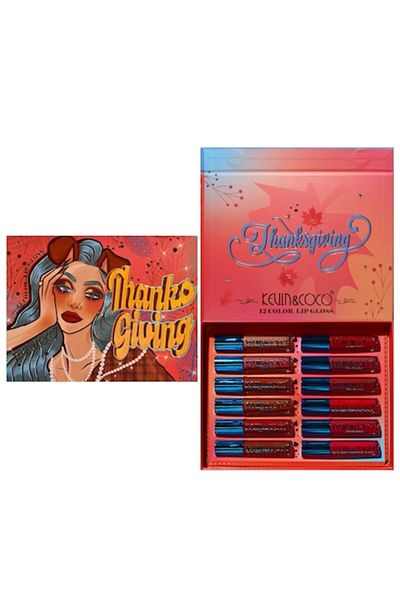SOHO Set de Buze, Caramel Pie, 12 Lip Gloss-uri, 24 x 18.5 x 3.4 cm, Multicolor