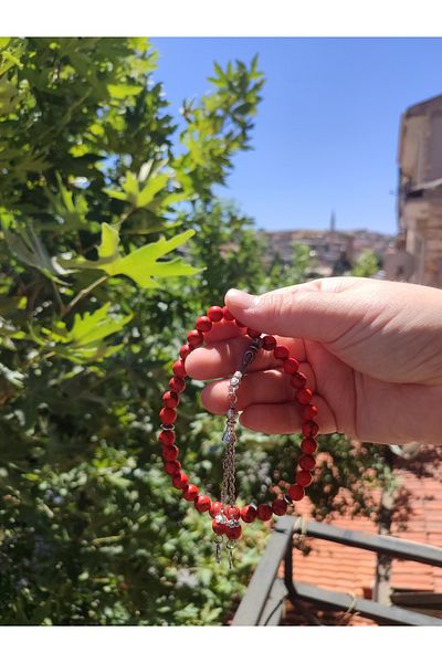 KapadokyaButik Red Halvit Stone Rosary