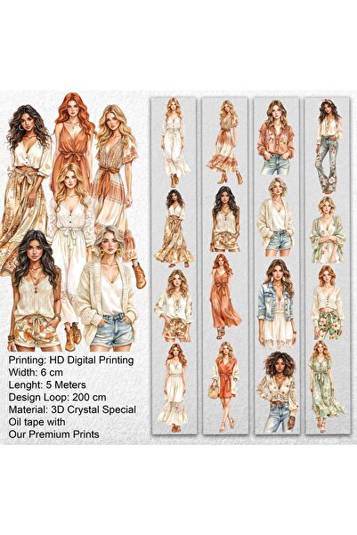 Onwize Scrapbook Summer Wind-3D Crystal Special Oil tape- Etiket-Pet Tape - S...