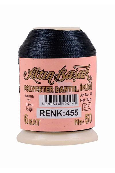 Yüsra Shop Altinbasak Polyester 455 Navy Blue Lace Thread 20 Gr Writing Thread