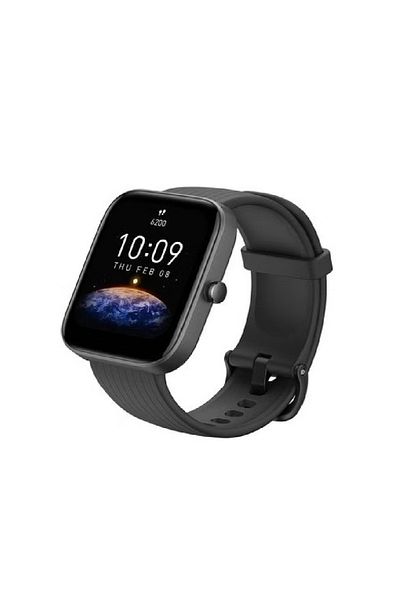 Amazfit ساعة ذكية Bip 3 Pro بشاشة 1.69 بوصة وبطارية تدوم أسبوعين - أسود