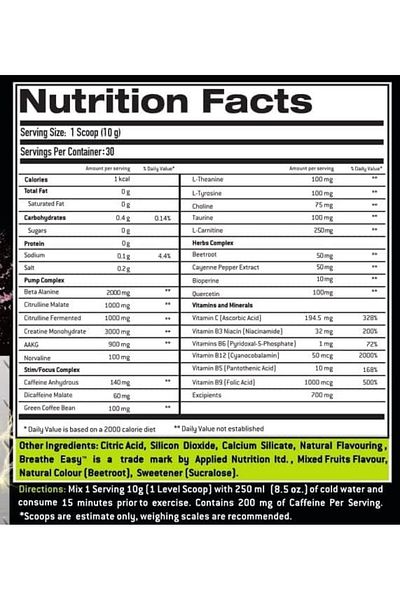 Laperva Triple Power Pre-Workout Supplement - Crazy Cola Flavor, 30 Servings, 300g Powder