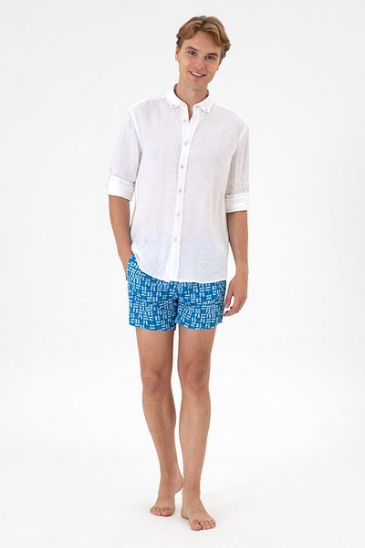 U.S. Polo Assn. Men's Cobalt Blue Swim Shorts 50299769-Vr077