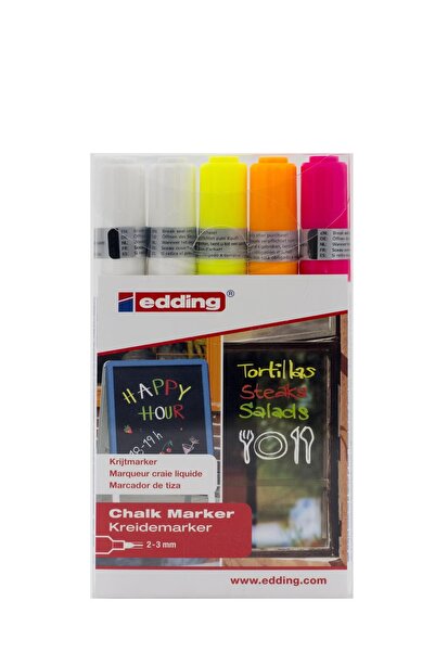 Edding 4095 Chalk Marker – 2–3 mm Round Tip, Assorted Colors