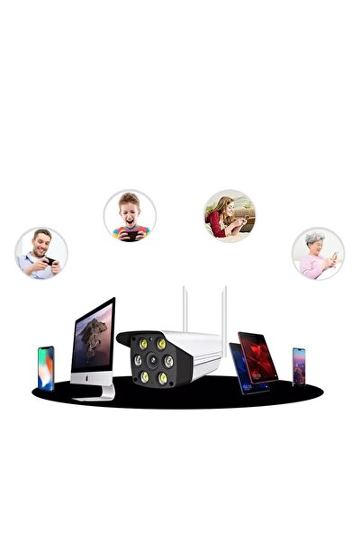 SOHO Cameră Wi-Fi exterioară 3MP, 1080P, vedere nocturnă, urmărire automată, audio bidirecțional, IP66, alb