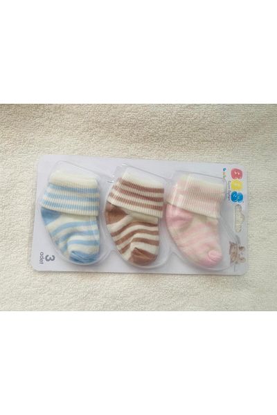 RAPAPA Baby Girl Boy Boxed 3-Piece Newborn Socks B121