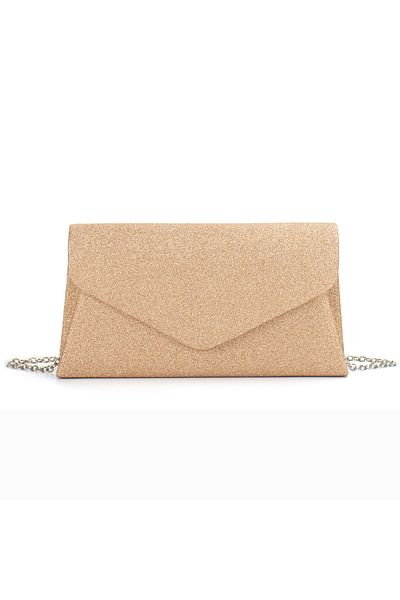OEM Rose gold glitter wedding envelope bag