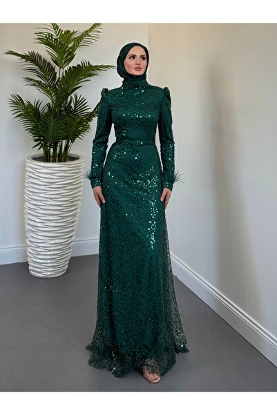 Sezi Moda Giyim Milano Pul Detaylı Abiye