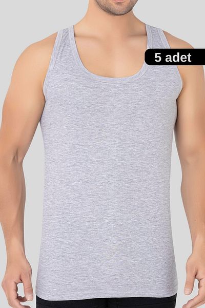 andredimoda Men's 5-Piece Undershirt Set Economical Package in Stylish Special Box