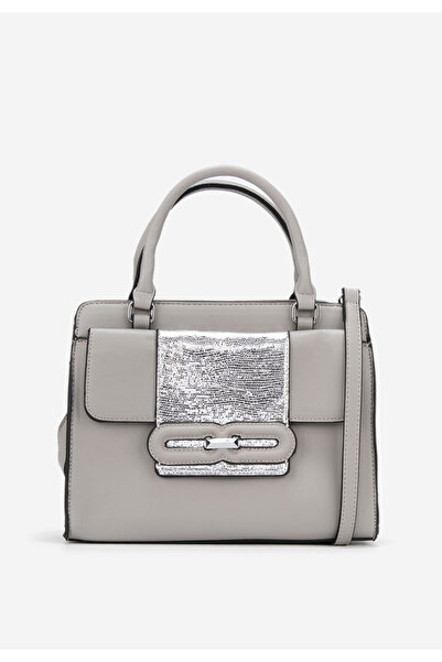B T Shoes Šedé rukojeť kabelky Thassia