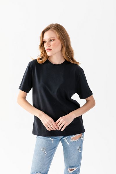 T Crazy T-Crazy Unisex Oversize Plain Crew Neck T-Shirt, Comfortable Fit Basic T-Shirt