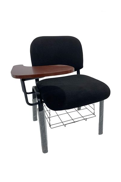 rexa Fabric Training Chair with Writing Pad – Comfortable Sponge Seat, Foldable Desk Arm for Classroom,