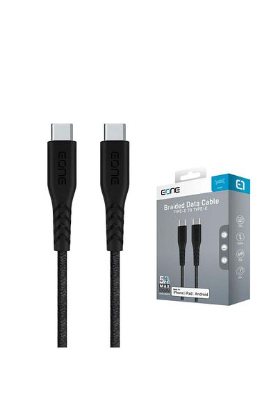 EONE iOne Type-C to Type-C Cable 1.2m Supports up to 100W - Black