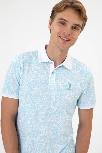 U.S. Polo Assn. Men's Aqua T-Shirt 50299663-Vr007